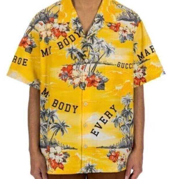 정품 구찌 하와이안셔츠 (48사이즈)