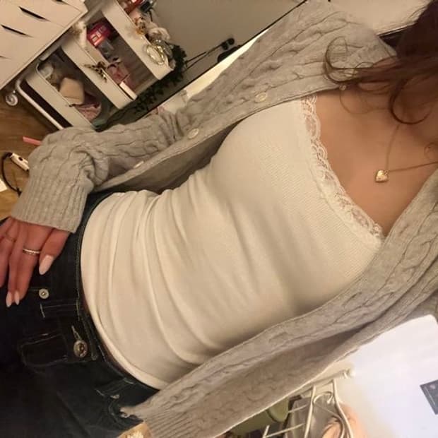 브랜디멜빌 울 케이블 니트 가디건