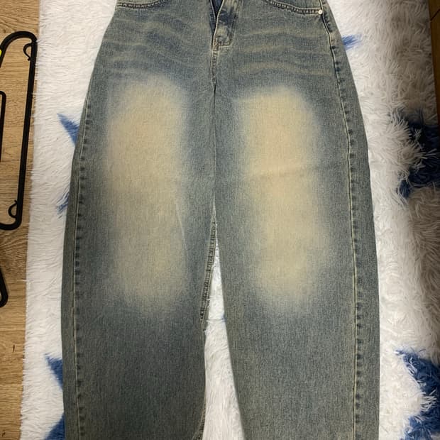 Lone 빈티지 워싱 청바지 