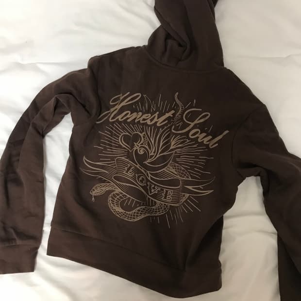 H&M 브라운 후드집업