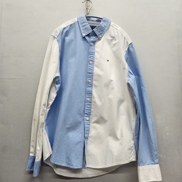 타미힐피거 컬러블록 로고 셔츠 M(L)