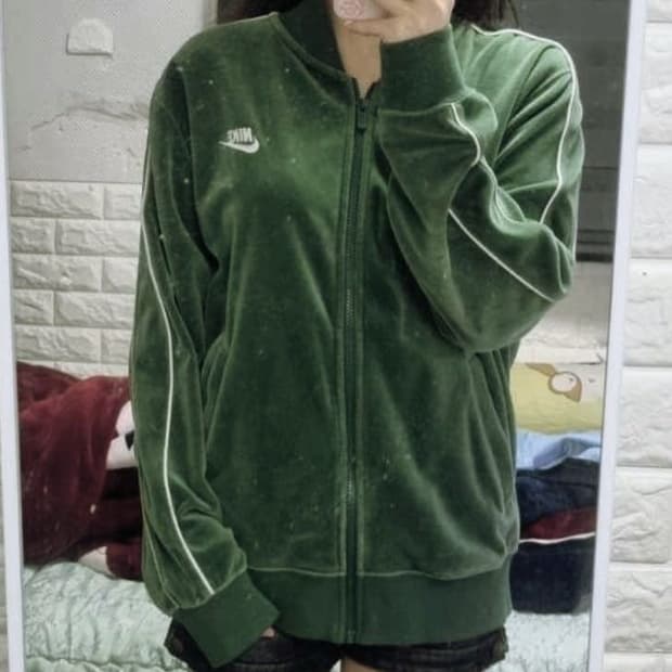 나이키 벨루어 벨벳 트랙 자켓 져지 그린M 빈티지
