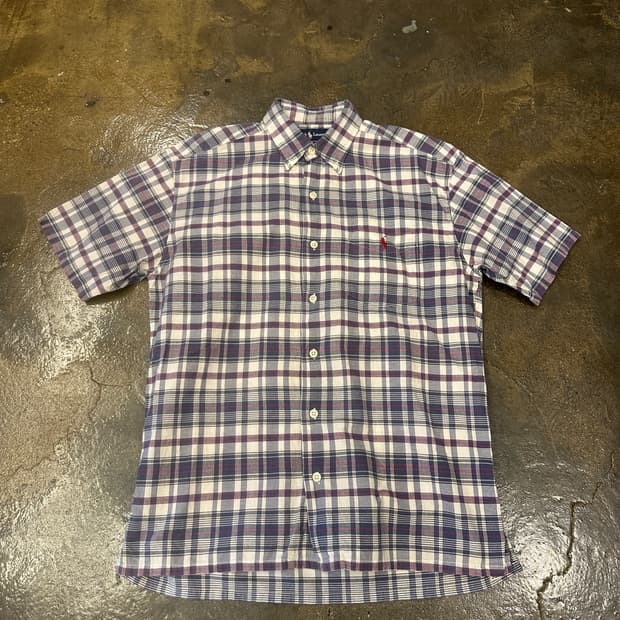 POLO 폴로 랄프로렌 체크 반팔셔츠 S