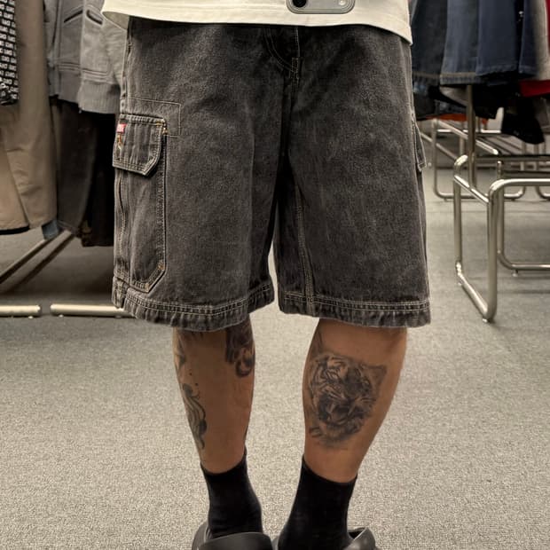 32)Mecca 빈티지 버뮤다 데님팬츠(지퍼)