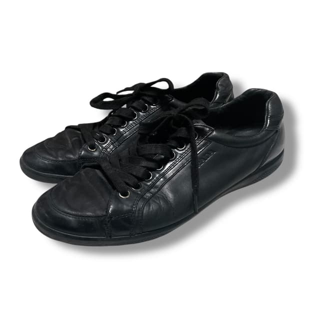 270) 프라다 스포츠 레더 로고 스니커즈 신발