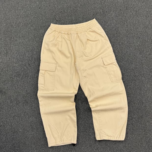 L)산타크루즈 빈티지 크림 코튼 카고 조거 팬츠