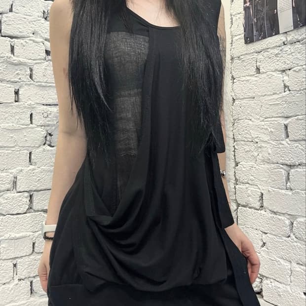 Eiko Kondo 드레이프 레이어드 원피스 드레스