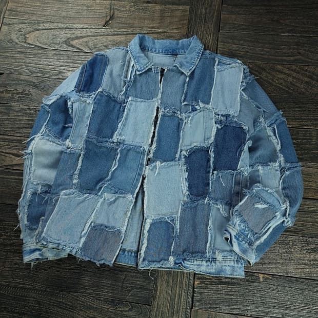 [빈티지] 패치 워크 데님 자켓 M18442