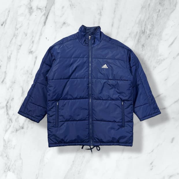 아디다스 올드스쿨 네이비 패딩 점퍼 