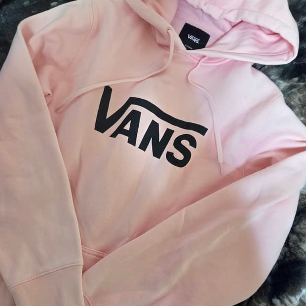 반스 연핑크 기모후드티 XL