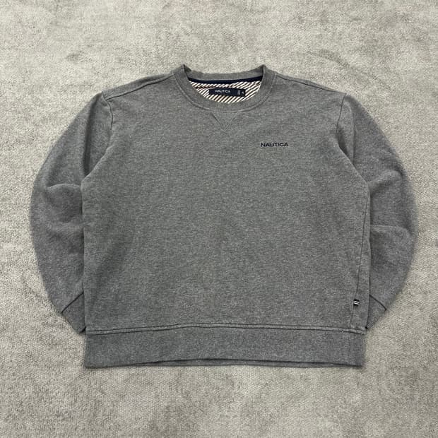 XL Nautica 회색 맨투맨 티셔츠