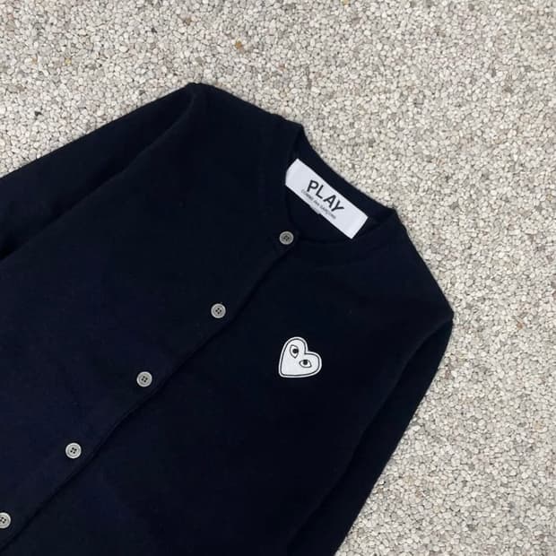 꼼데가르송 라운드 네이비 가디건 s