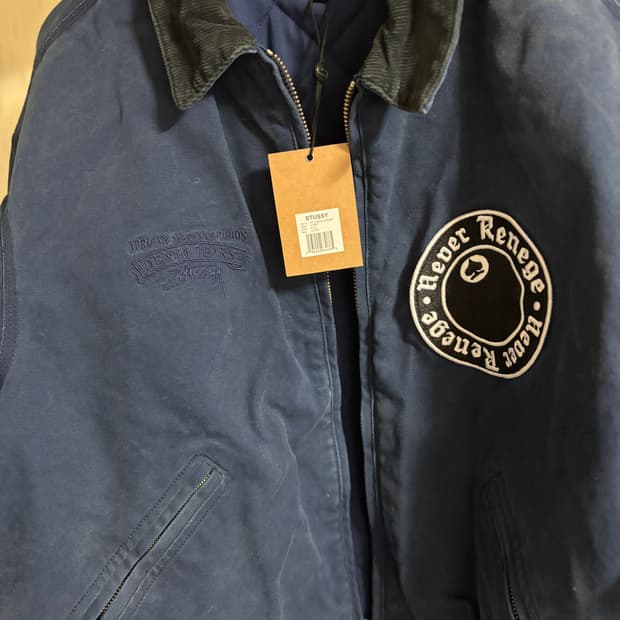 스투시 데님티어스 캔버스 워크자켓 L