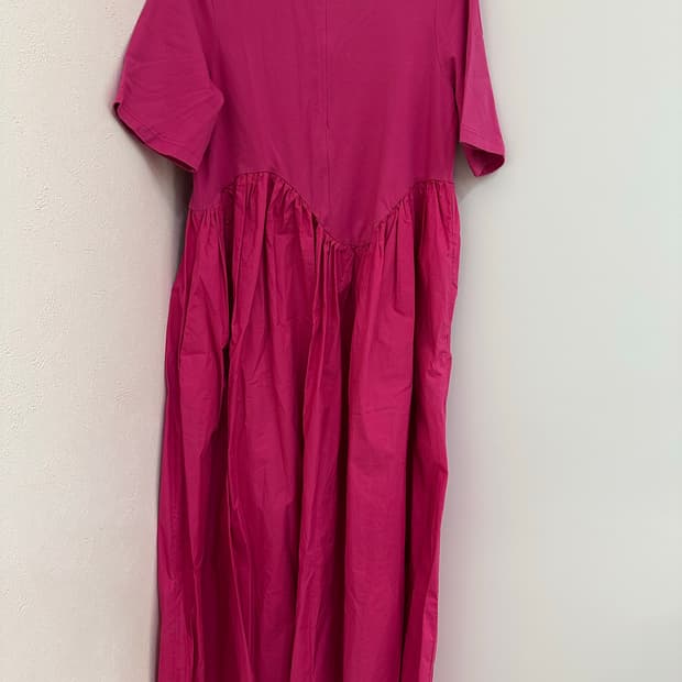 COS 핫핑크 볼륨 원피스 / XS