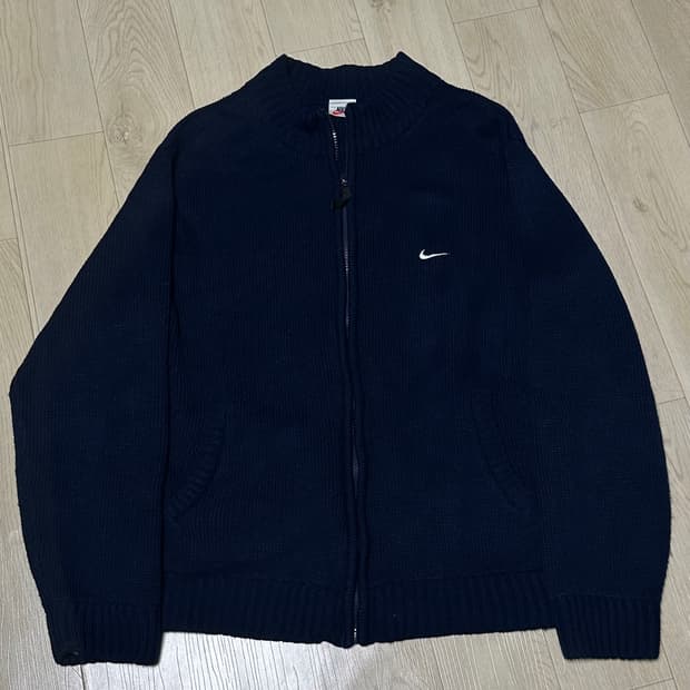 나이키 네이비 니트 집업