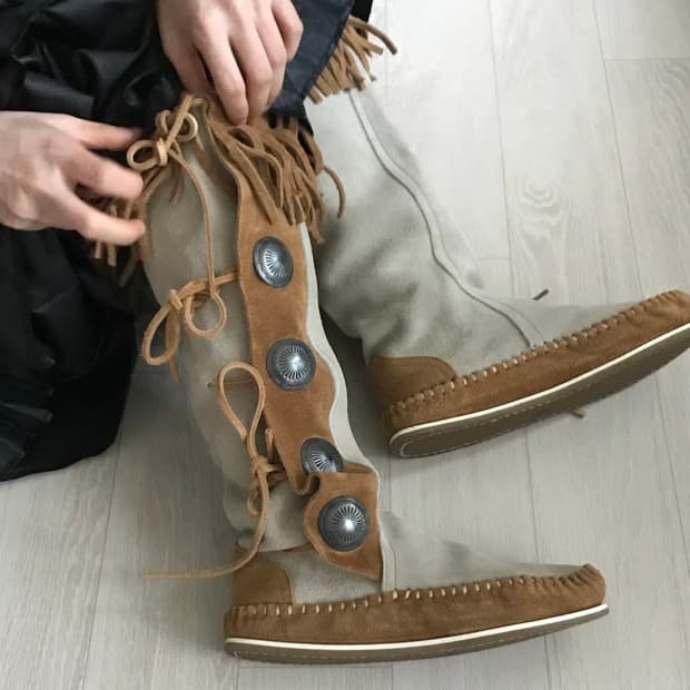 Vintage western tassel boots