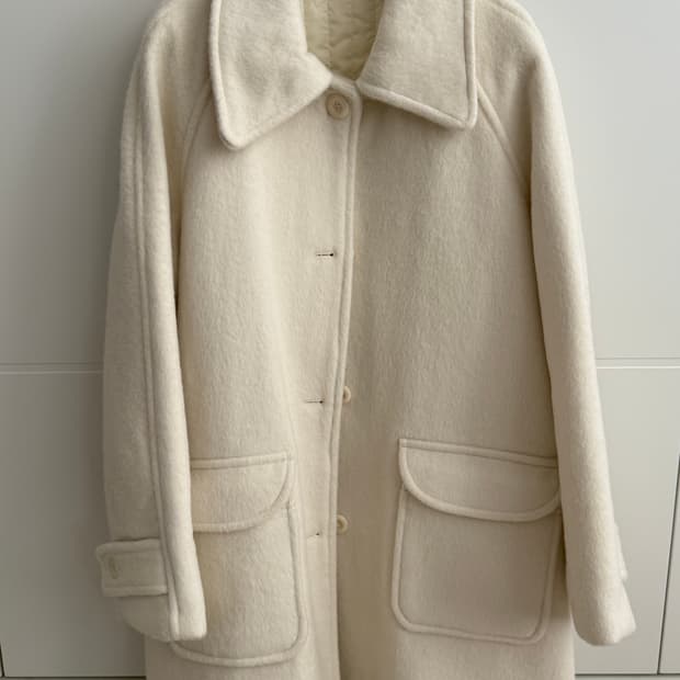 오로 부클 하프 울 코트 M