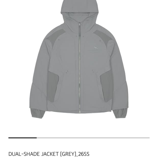 산산기어 26ss 듀얼쉐이드 자켓 그레이 2사이즈