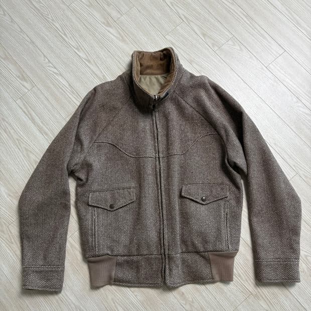 잔스포츠 해링본 집업 자켓