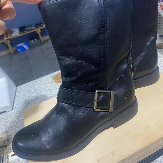 팀버랜드 버클 거죽 부츠