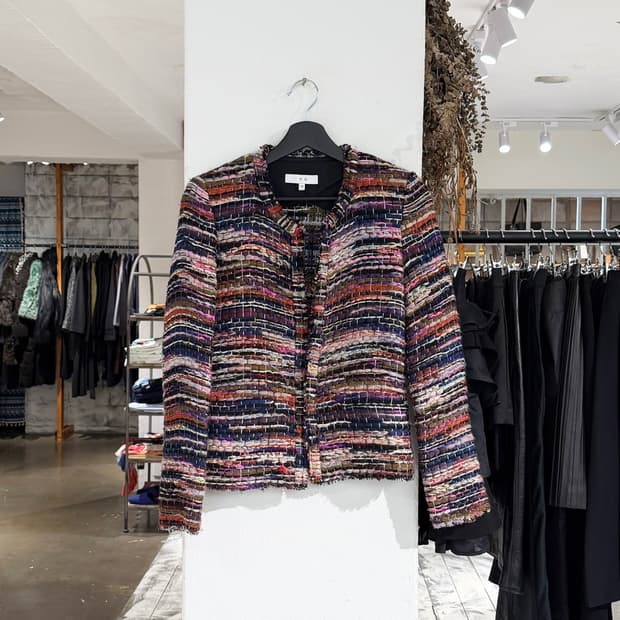 이로 멀티컬러 트위드 울 블렌드 자켓