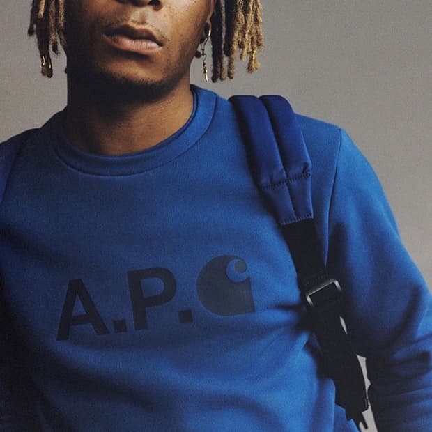 [XXL] A.P.C 아페쎄 × 칼하트 WIP 아이스 로고 맨투맨 로얄블