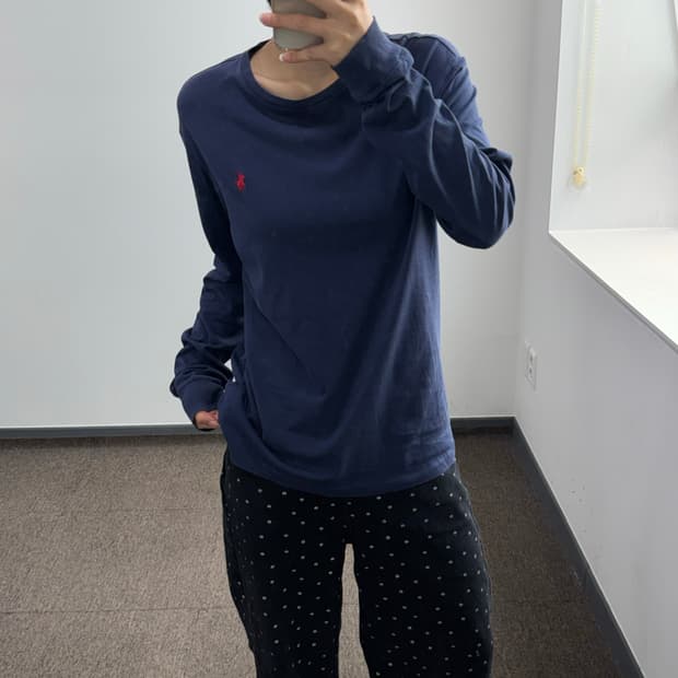 Polo 폴로 레드 포니 네이비 코튼 롱슬리브