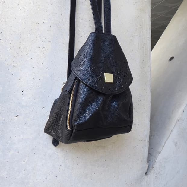 CHRISTIAN LACROIX triangle leather bag