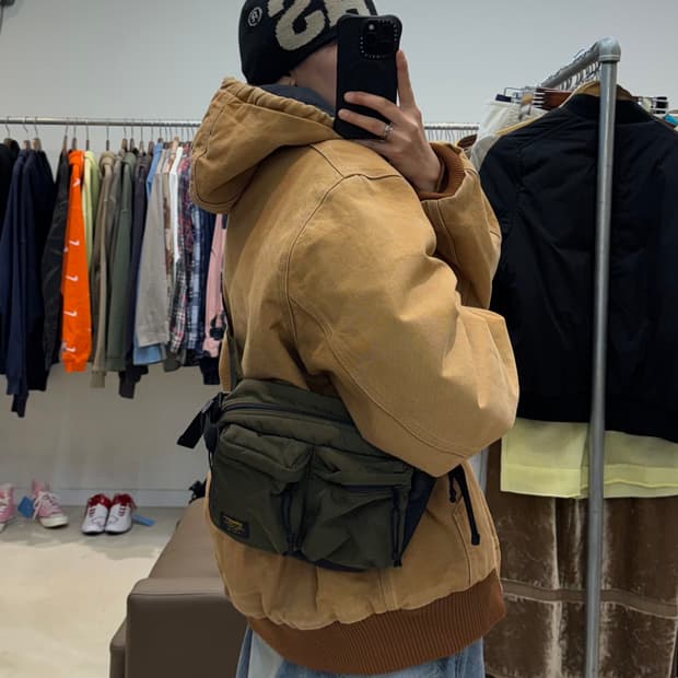 칼하트 wip 밀리터리 웨이스트 백