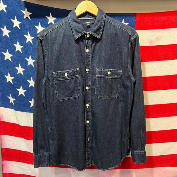 유니클로 데님 남방 셔츠