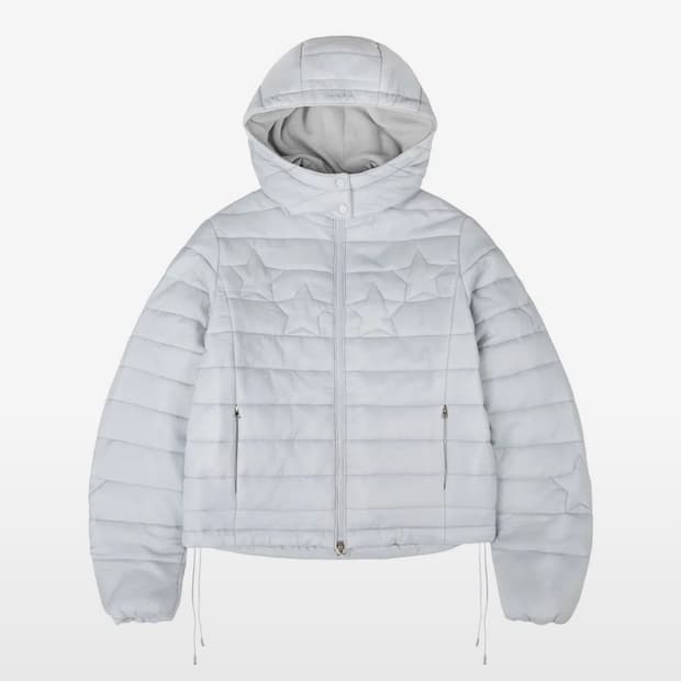 STAR PADDED JACKET [LIGHT GREY]
