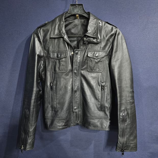 라이더자켓 블랙 남성 슬림핏 95~100 양가죽 자켓 
