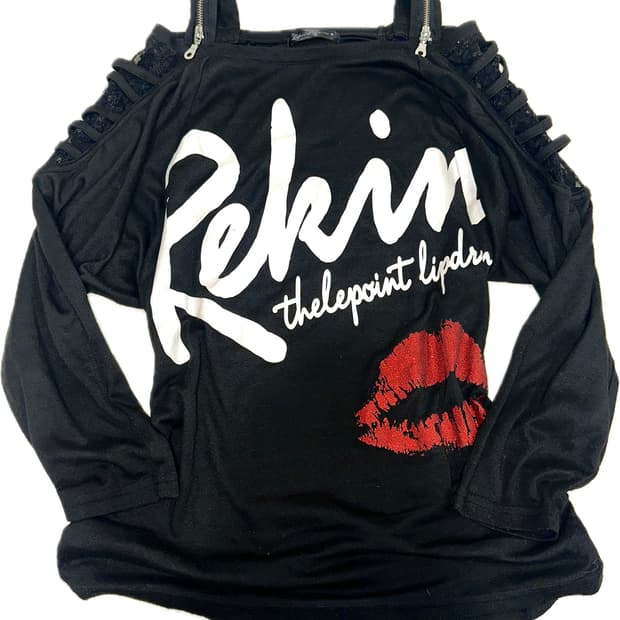 오네갸루 펑크 오프숄더 티