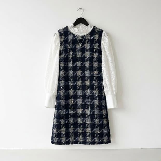 [새상품XS] 일본수입 트위드 원피스