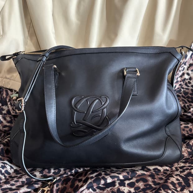 vintage louis quatorze leather bag
