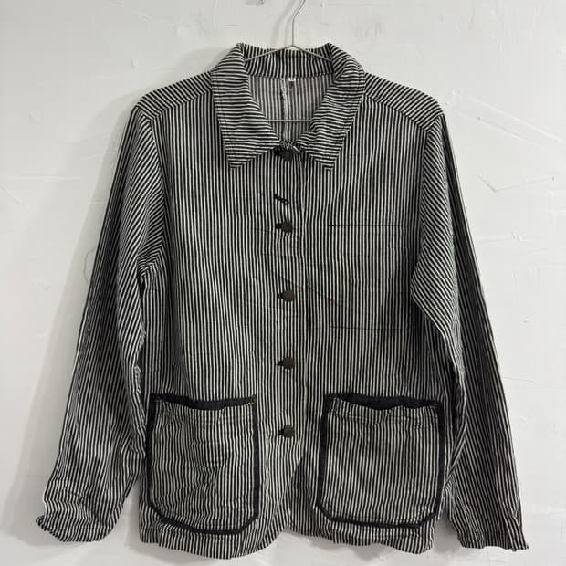 stripe cotton jacket