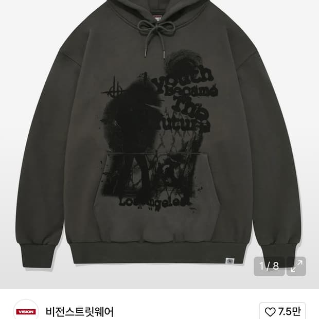 비전스트릿웨어 VSW Youth Future Hoodie Charcoal