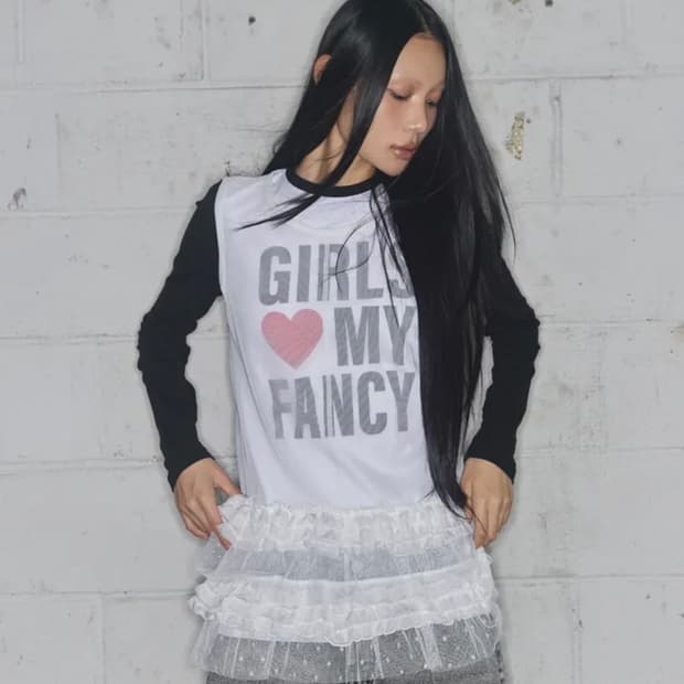 도트 레이어드원피스 화이트