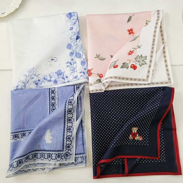 웨지우드(WEDGWOOD) 손수건 4장 일괄판매