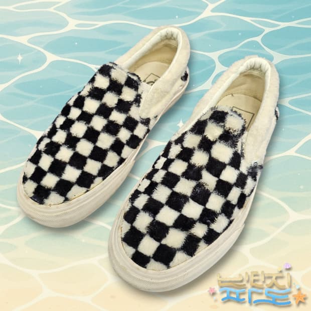 225 VANS 반스 쉐르파 체커보드 슬립온