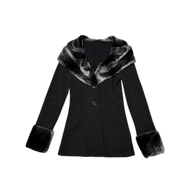 빈티지 퍼 가디건