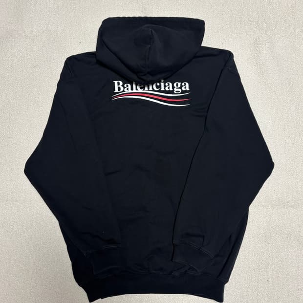 발렌시아가 웨이브로고 후드티 M사이즈