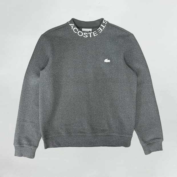 라코스테 레터링넥 로고 맨투맨