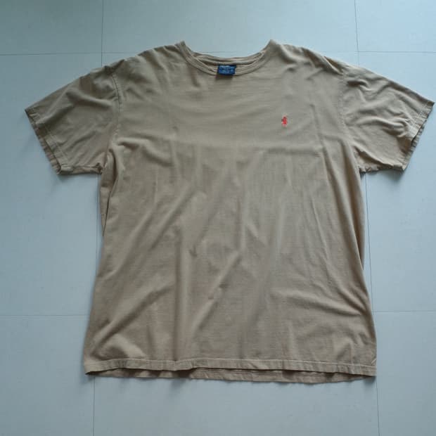 [XL] 올드폴로 90s 미제원단 샌드베이지 반팔티