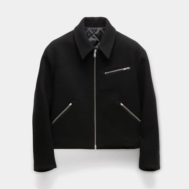 (사이즈 교환 - 저M상L) 쿠어 더블페이스 울 미니멀 멀티집 자켓 블랙