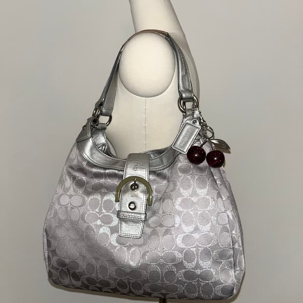Coach Silver Hobo Bag