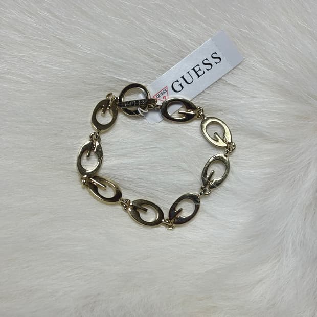 빈티지 게스 G 이니셜 팔찌 - 골드