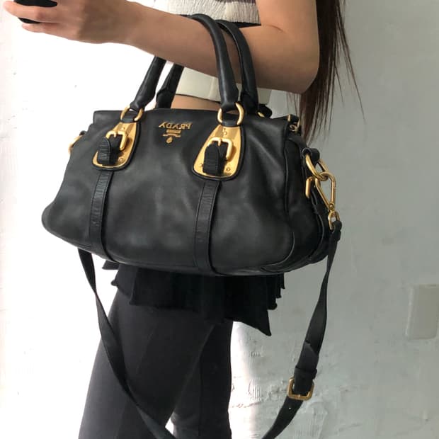 Prada 프라다 소프트 카프 버클 토트 백