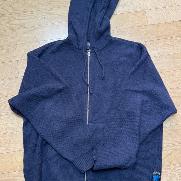 [M] 스투시 네이비 니트 집업