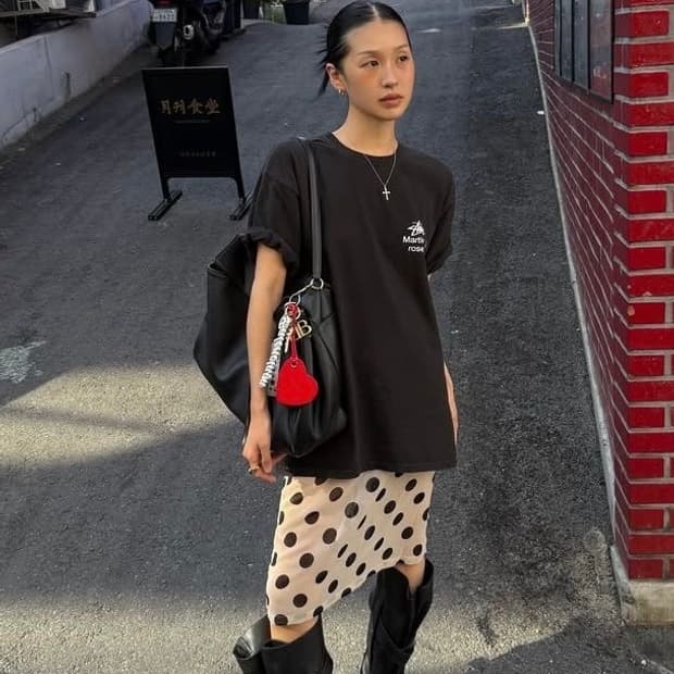 Stussy x Martine Rose 콜라주 피그먼트 다이드 티셔츠